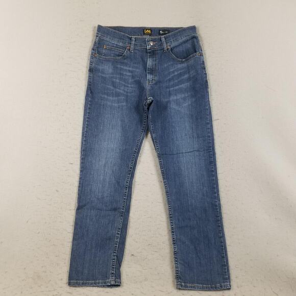 Lee Jeans Mens 33x30 Blue Regular Fit Straight Leg Stretch Cone Denim S Gene - Picture 1 of 16